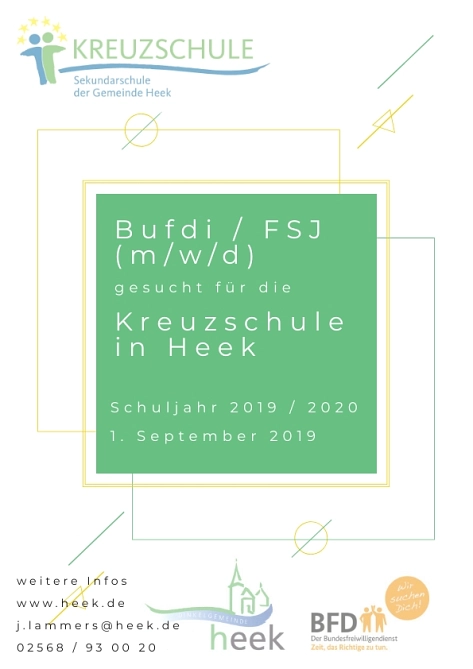 Bufdi Kreuzschule 2019 2020 © Gemeinde Heek