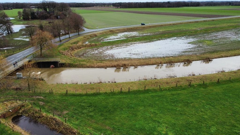 Hochwasser im Bereich Heek am 25.12.2023 © Gemeinde Heek